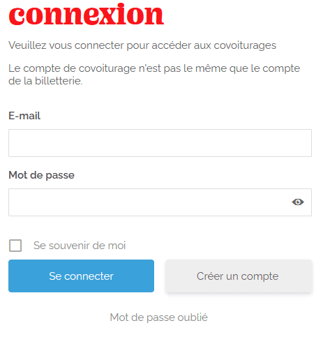 Formulaire de connexion